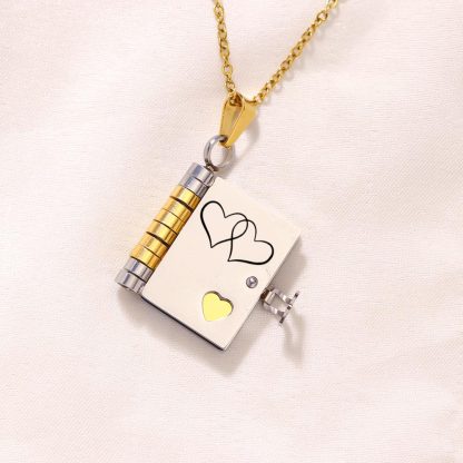To My Bestie Book Necklace
