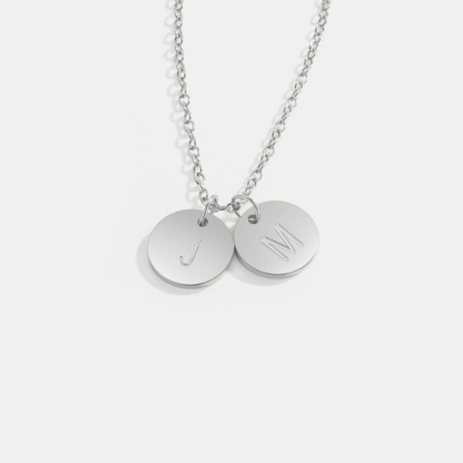 Mother & Daughter – Initial Disc Necklace