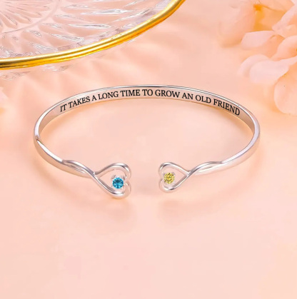 It Takes A Long Time To Grow An Old Friend Custom Birthstones Bracelet