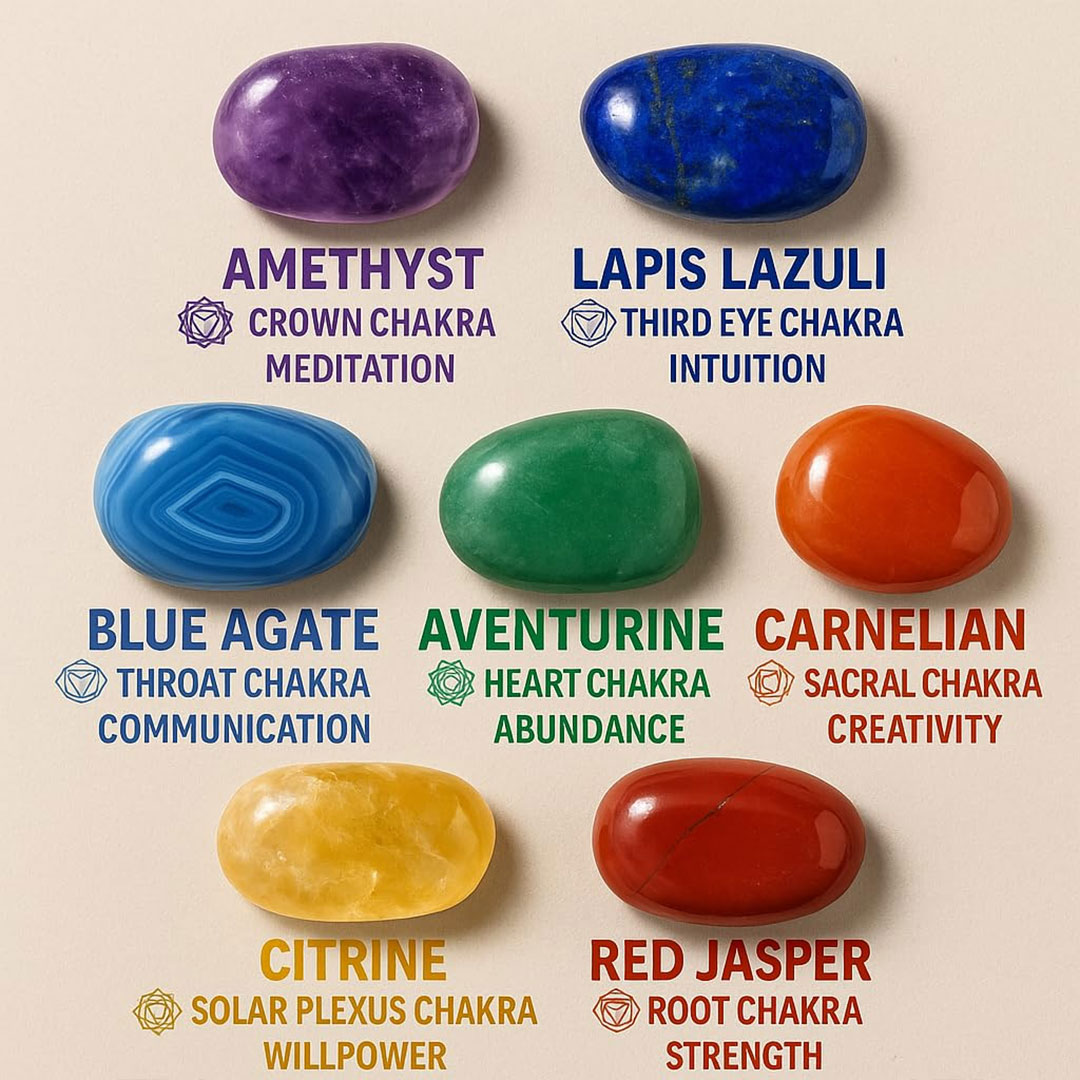 Seven Chakra Natural Healing Crystal Bracelet