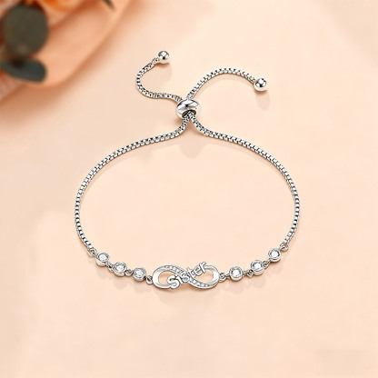 A sister is God's way of making sure we never walk alone Infinity Bracelet