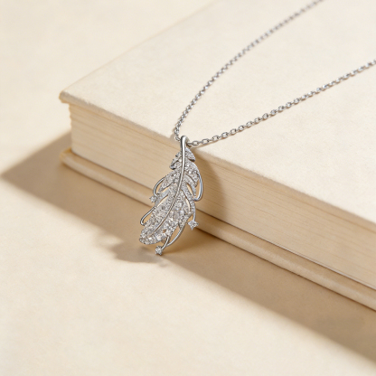 Your Guardian Angel Watching And Protecting Feather Necklace