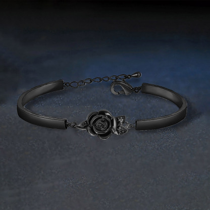 Black rose stands for survival bracelet