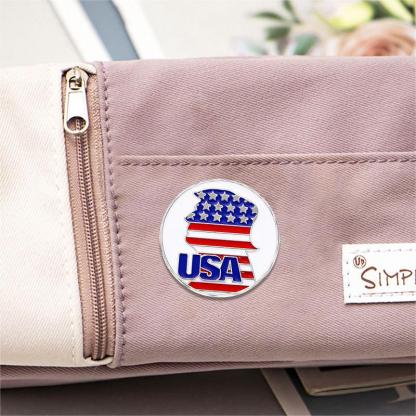 US Flag Circle Pin
