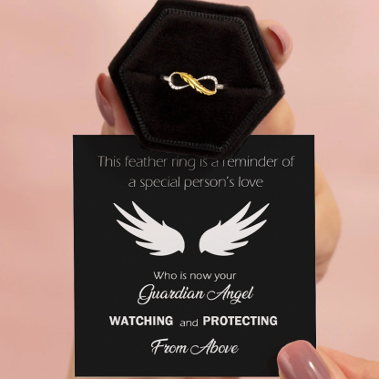 Memorial Open Feather Ring