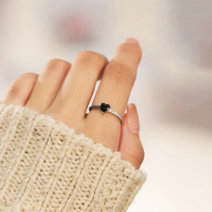 For Friends - Best bitches in heart & soul Half Diamond Ring