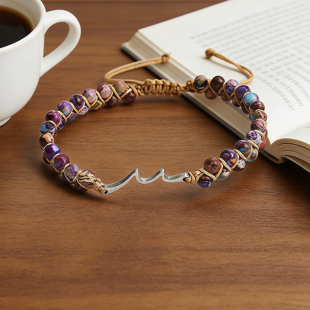 For Bestie - Thank you for always being there wave Beads Bracelet