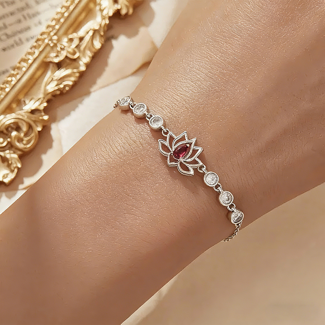 Fuck It and Begin Again Waterlily Lotus Flower Bracelet