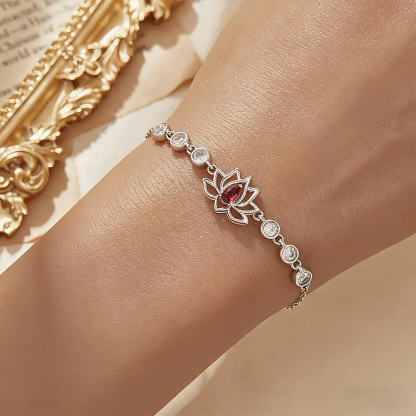 Fuck It and Begin Again Waterlily Lotus Flower Bracelet