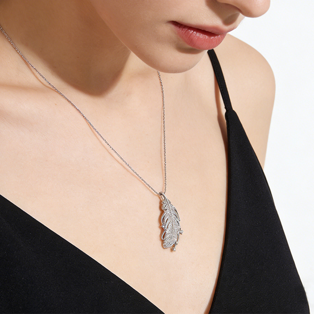 Your Guardian Angel Watching And Protecting Feather Necklace