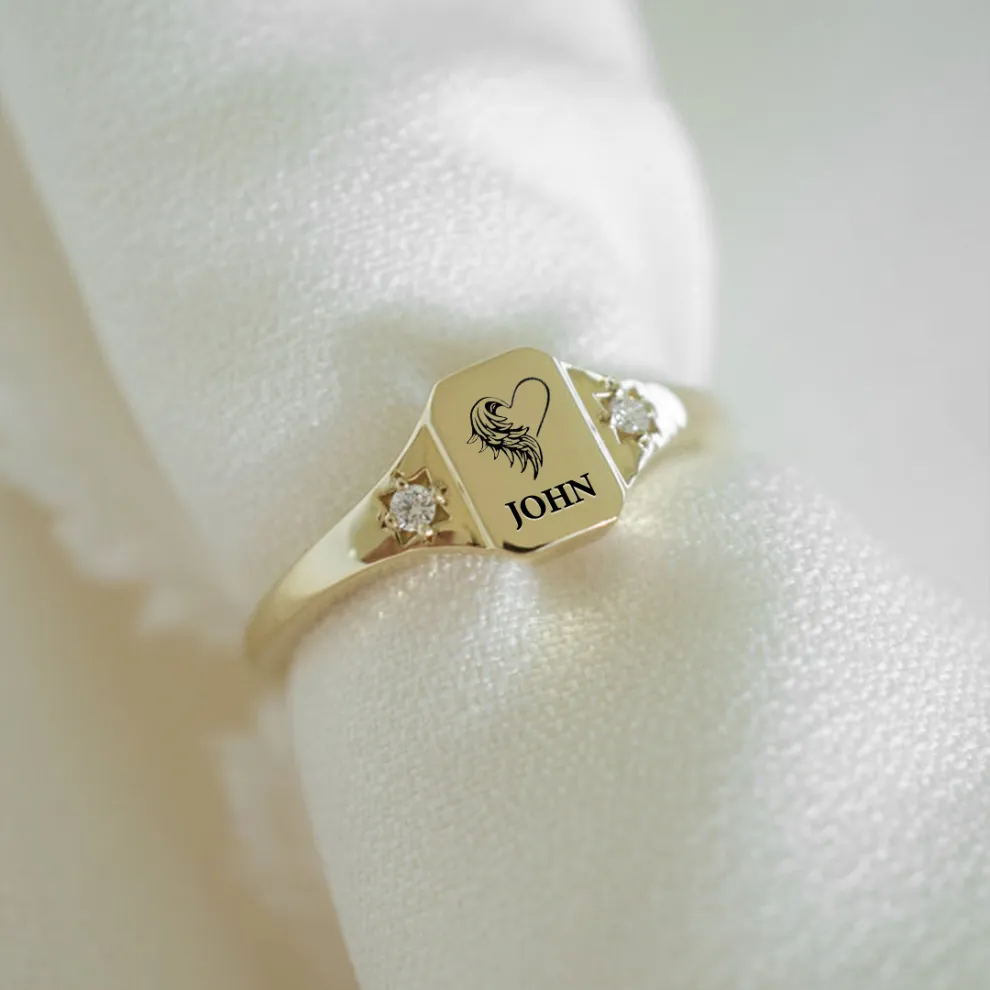 For Memorial - S925 Custom Name ring