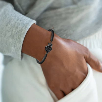 Black rose stands for survival bracelet
