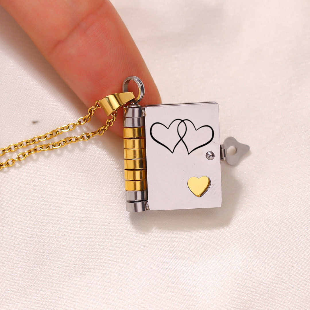 To My Bestie Book Necklace