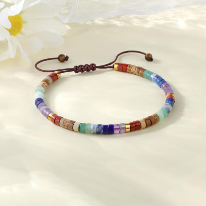 Seven Chakra Natural Healing Crystal Bracelet