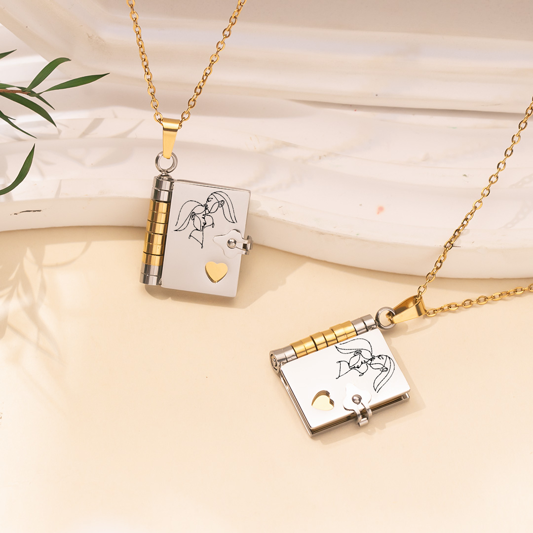 For Sisters- A sister is God's way Book Necklace