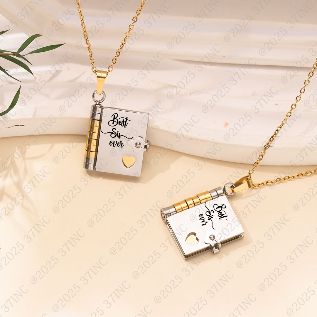 For Sisters- My life is better with you in it Book Necklace