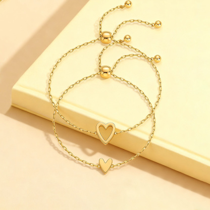 Mother And Daughter Heart Beat Bracelet