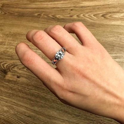 For Memorial - I am not a Widow Diamond Wings Name Custom Ring