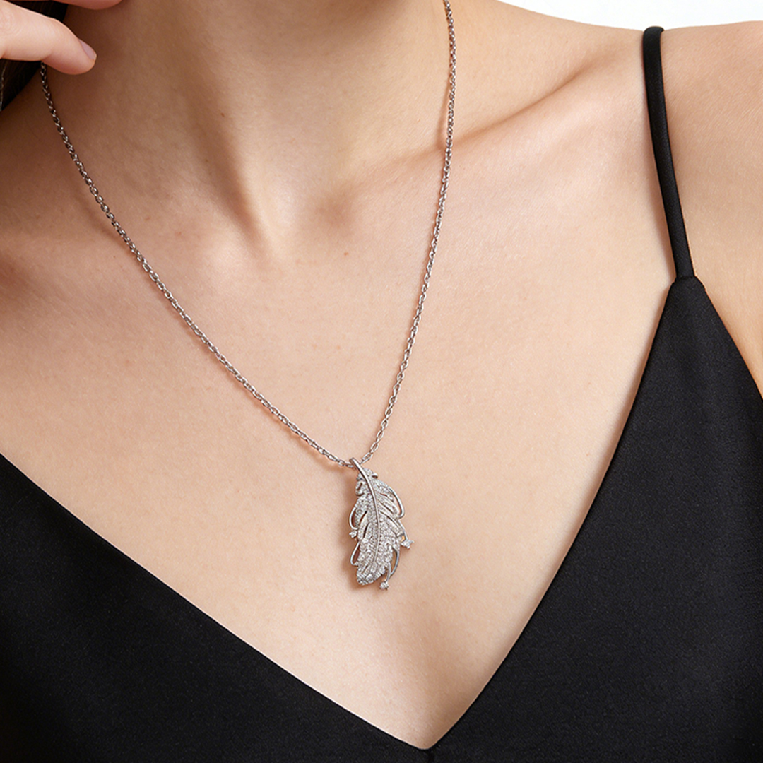 Your Guardian Angel Watching And Protecting Feather Necklace