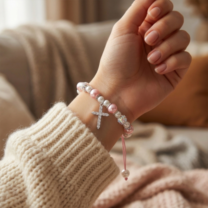 For Granddaughter- HAPPY EASTER Beaded Bracelet