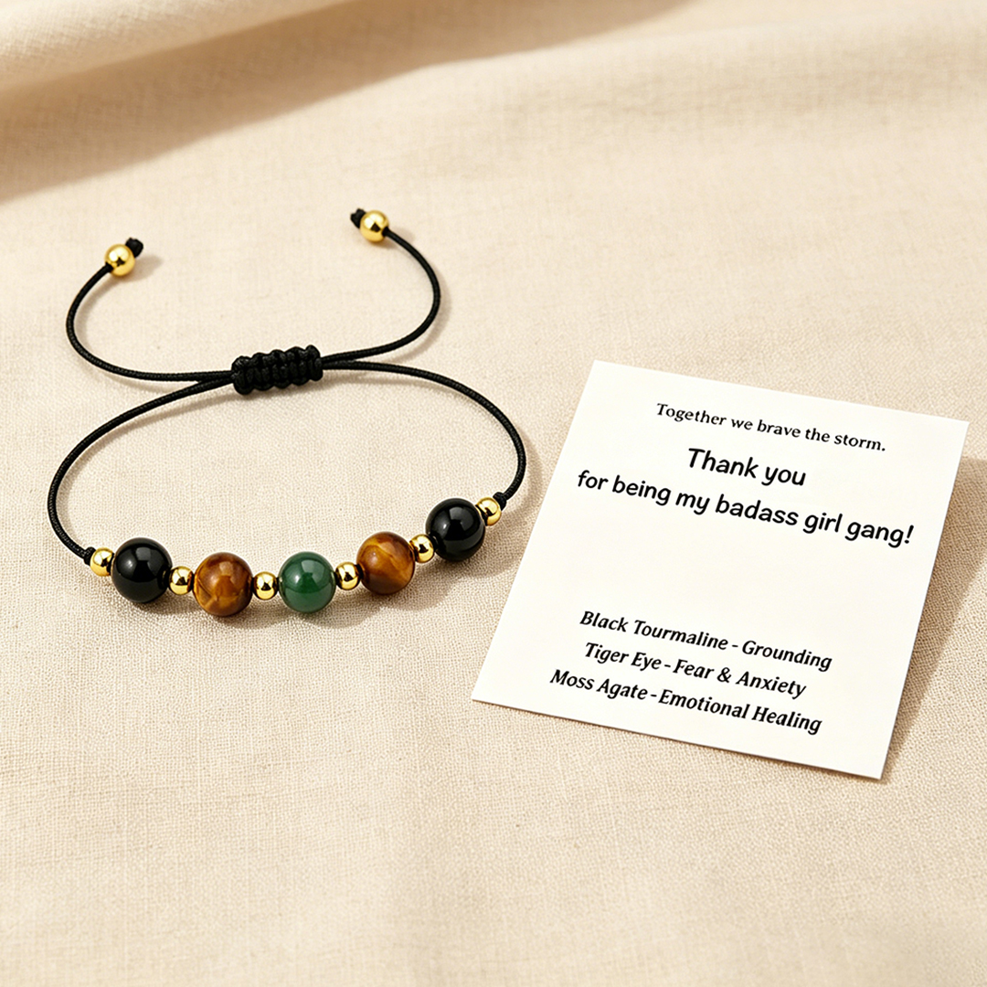 Girl Gang Courage and Strength Crystal Bracelet