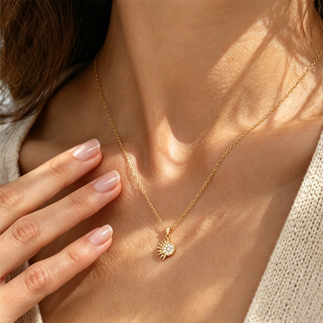 Moon and Sun Magnetic Necklace Set