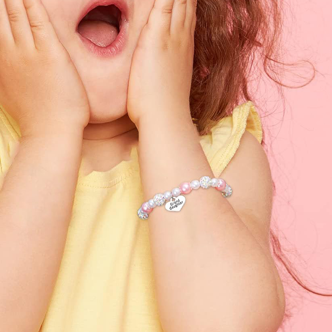 For Granddaughter- You Are My Most Beautiful Chapter Pendant Pearl Bracelet