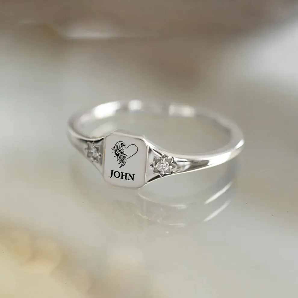 For Memorial - S925 Custom Name ring
