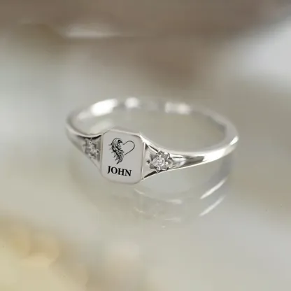For Memorial - S925 Custom Name ring