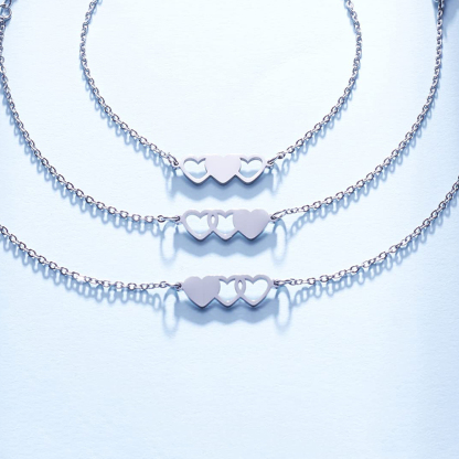 For Friend - Badass Girl Gang Heart Bracelet Set
