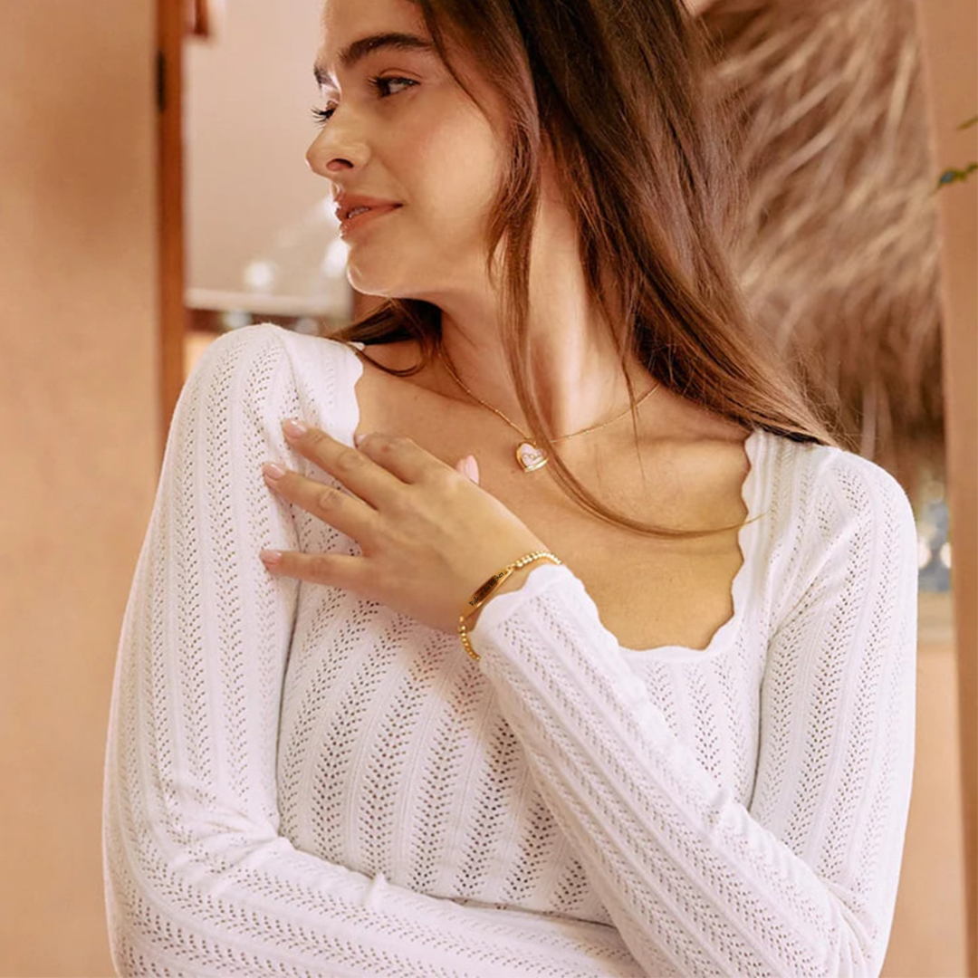 For Friend - To my Ride or Die Bitch Engraved Bead Bracelet