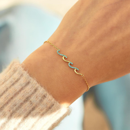 Happy Sweet 16th Wave Bracelet