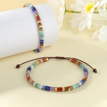 Seven Chakra Natural Healing Crystal Bracelet