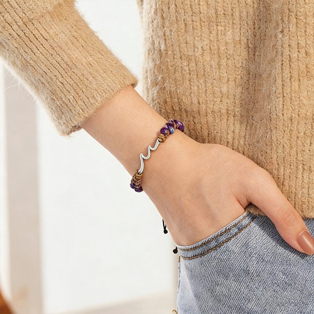 For Bestie - Thank you for always being there wave Beads Bracelet