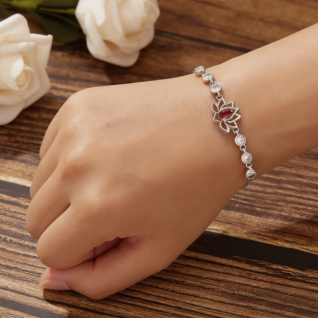 Fuck It and Begin Again Waterlily Lotus Flower Bracelet