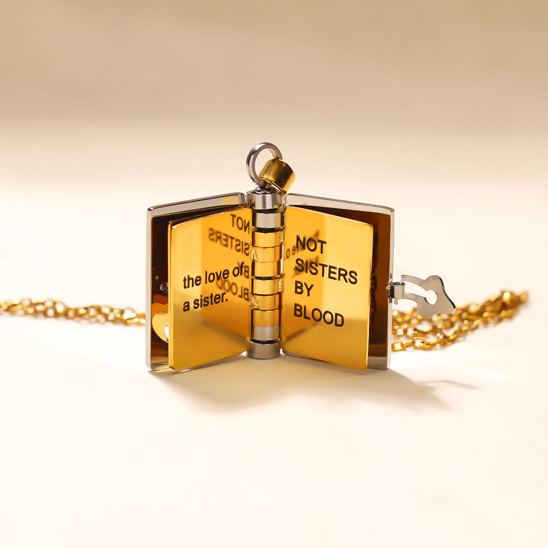 To My Bestie Book Necklace