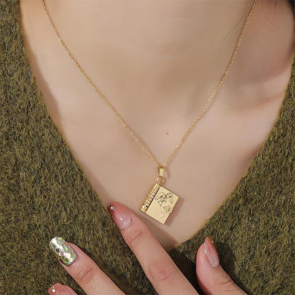 For Sisters- A sister is God's way Book Necklace