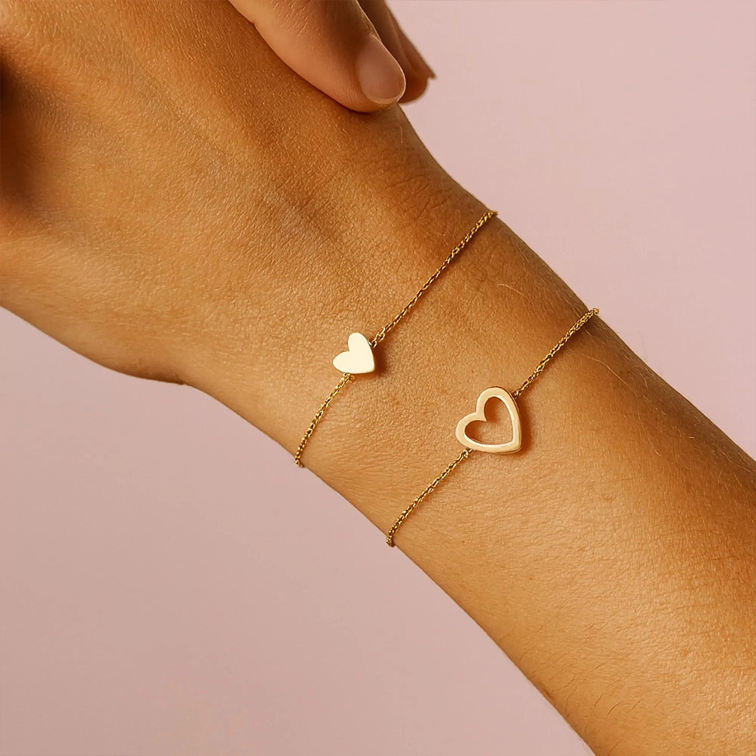 Mother And Daughter Heart Beat Bracelet