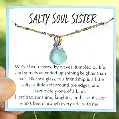For Friends - Salty Soul Sister Sea Glass Necklace