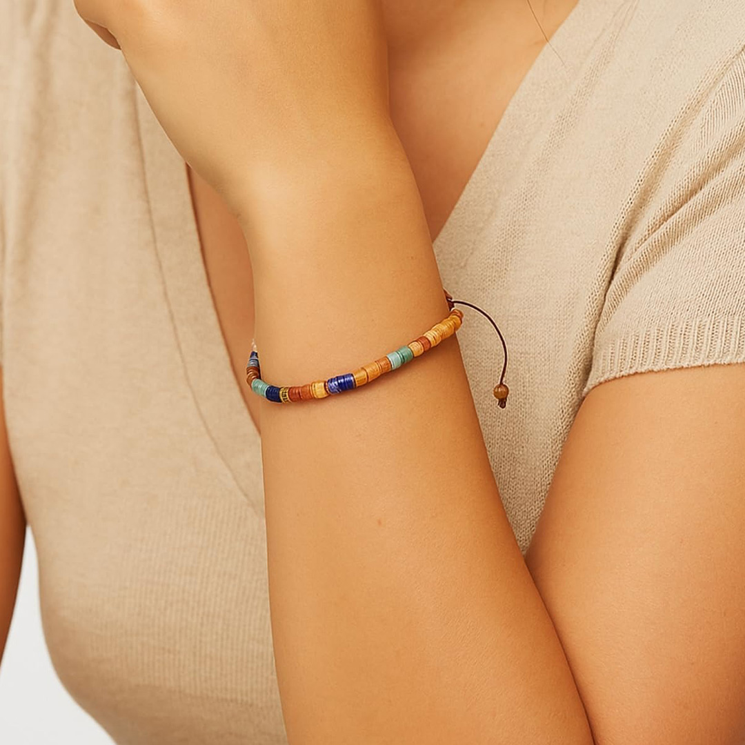 Seven Chakra Natural Healing Crystal Bracelet