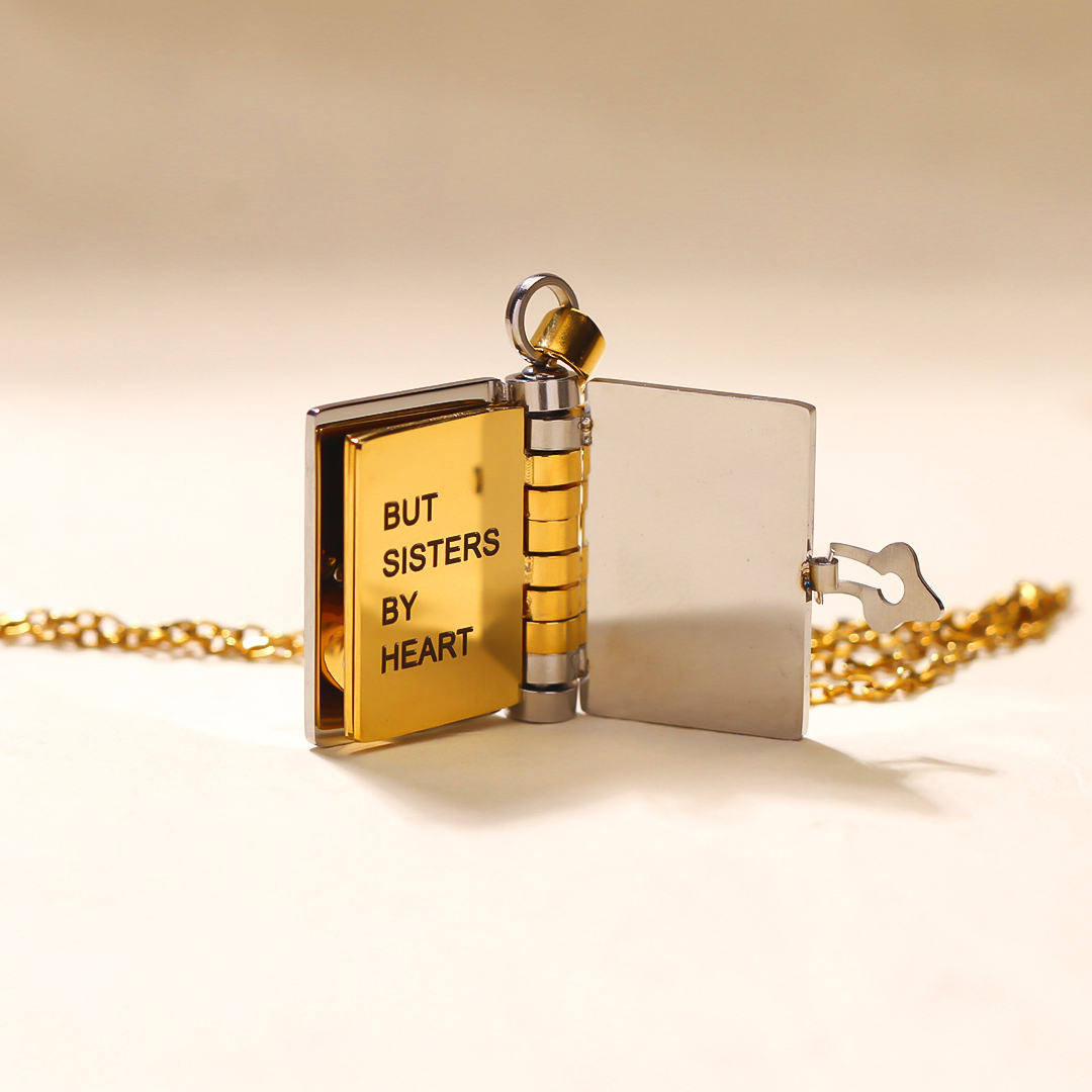To My Bestie Book Necklace