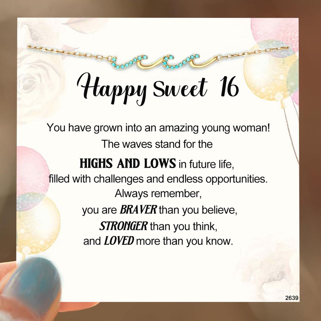 Happy Sweet 16th Wave Bracelet