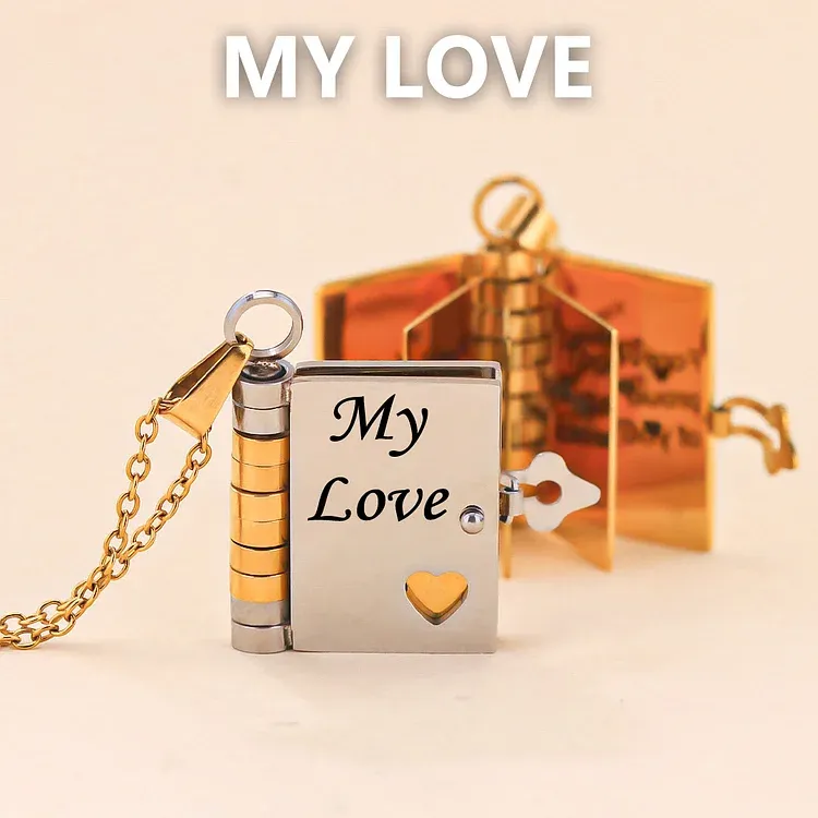 For Love - Book Necklace