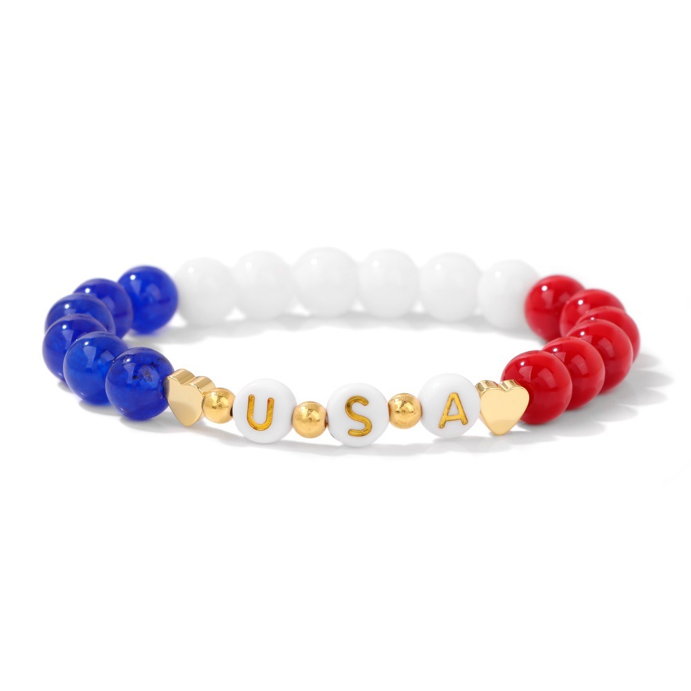 USA Letter Beads Bracelet