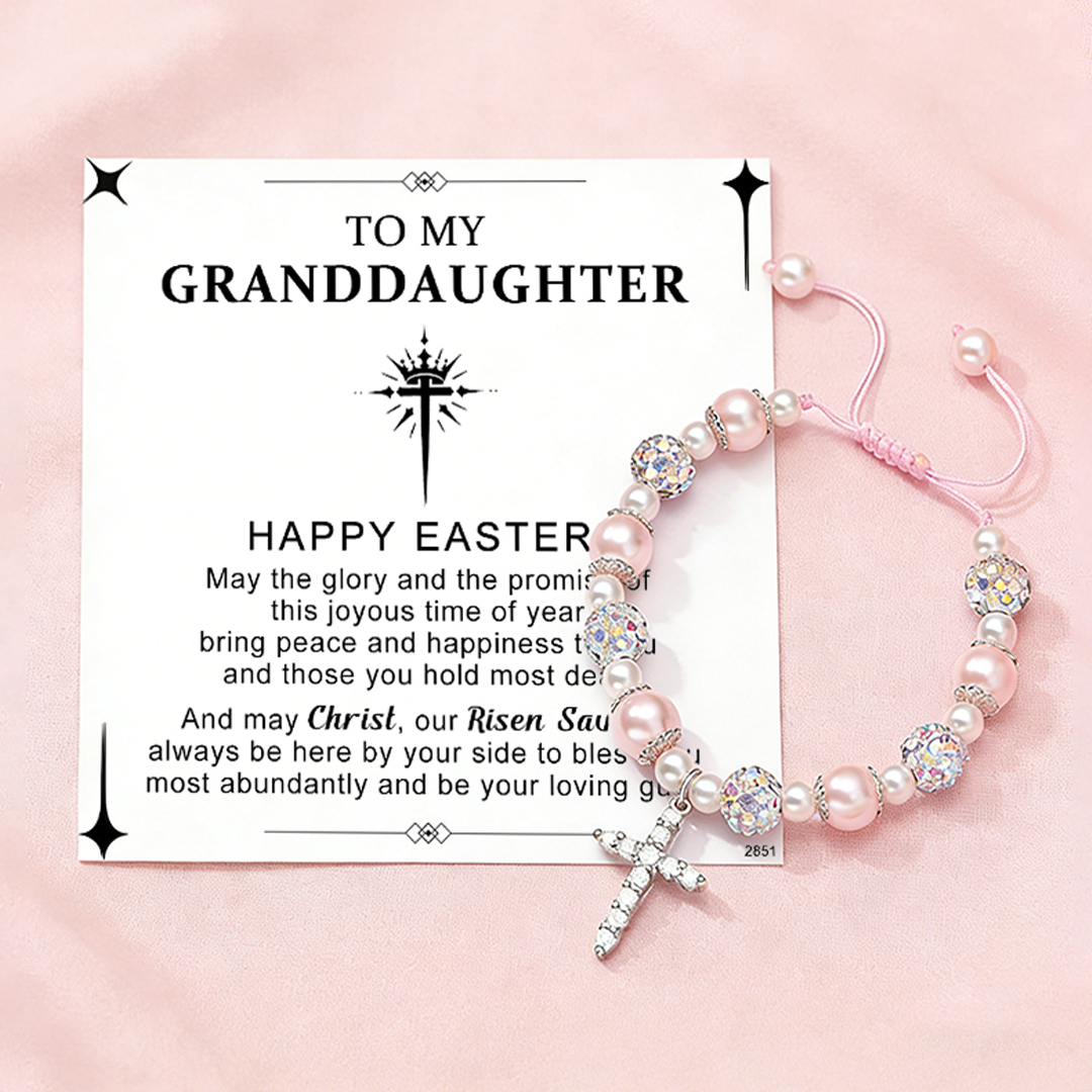 For Granddaughter- HAPPY EASTER Beaded Bracelet