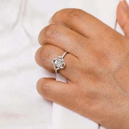 For Mother - S925 Custom Name Knot Ring
