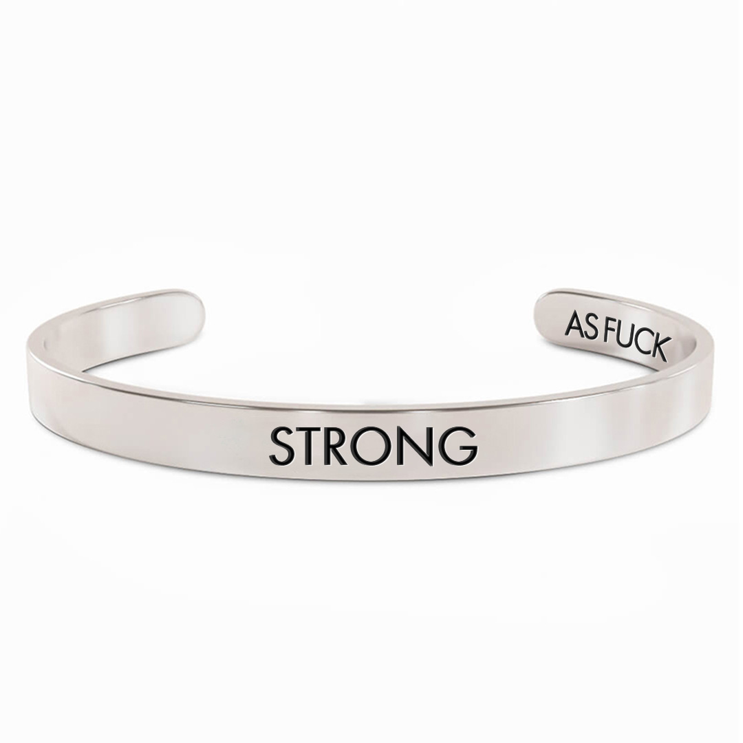 You Can Get Through Anything Engraved Cuff Bracelet