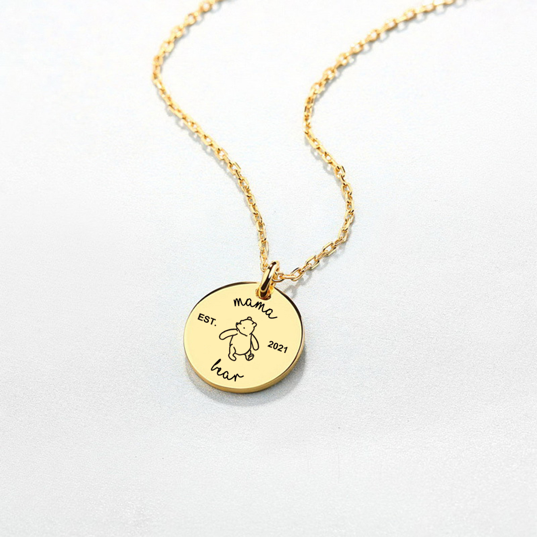 For Mother- Mama Bear Personalised Necklace