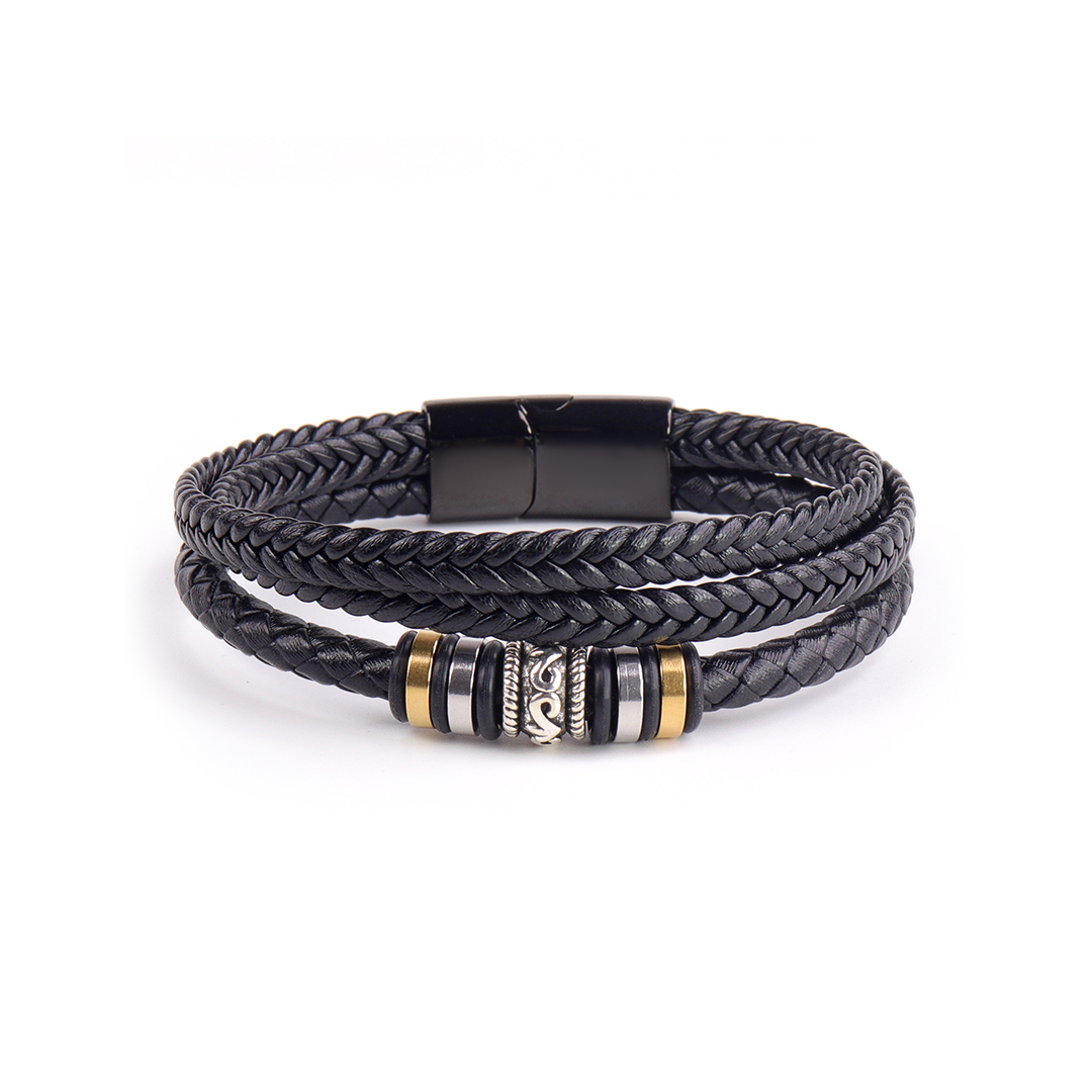 For Grandson - I Love You Forever and Always Vintage Bead Braided Bracelet