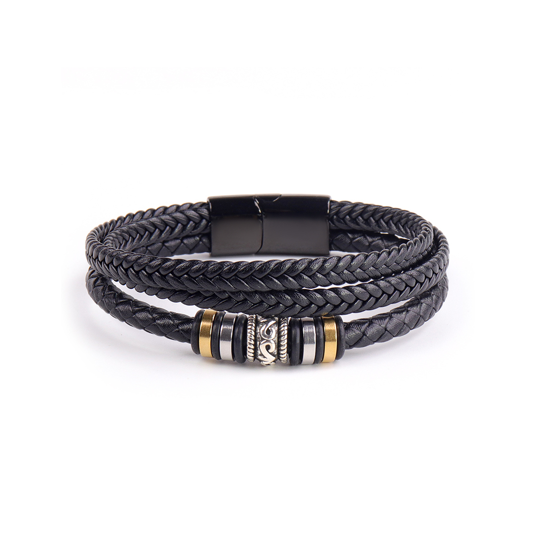 For Grandson - I Love You Forever and Always Vintage Bead Braided Bracelet